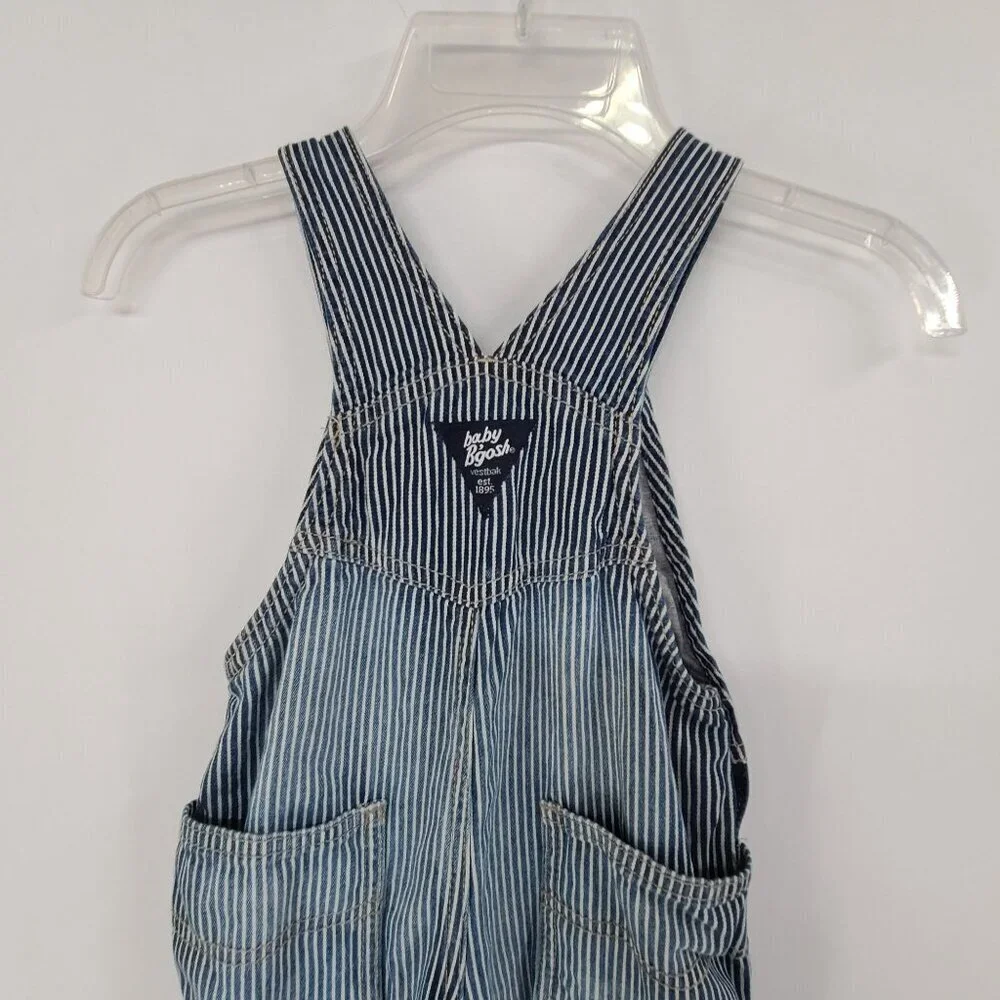 Osh Kosh B'Gosh Kids Train Conductor Overalls Blue Size 18 Months
